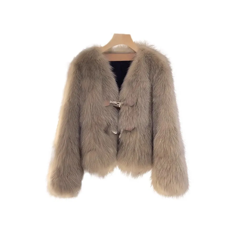 V Neck No Hood Coat with Elegant Commuter Regular Length British Style Sexy Button Closure Regular Sleeve Long Sleeve Women Coat
