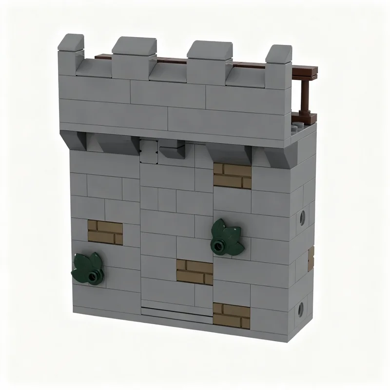 200pcs MOC Castle Wall Hidden Entrance Barenfels Mauer Modul Mit Geheimgangsfunktion Model Building Blocks Architecture Toys