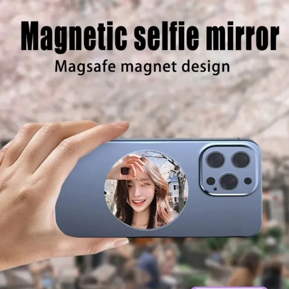 MagSafe Magnetic Phone Rear Selfie Vlog Mirror HD Photo Assist Camera Convex Mirror for IPhone Samsung Photography Accessories