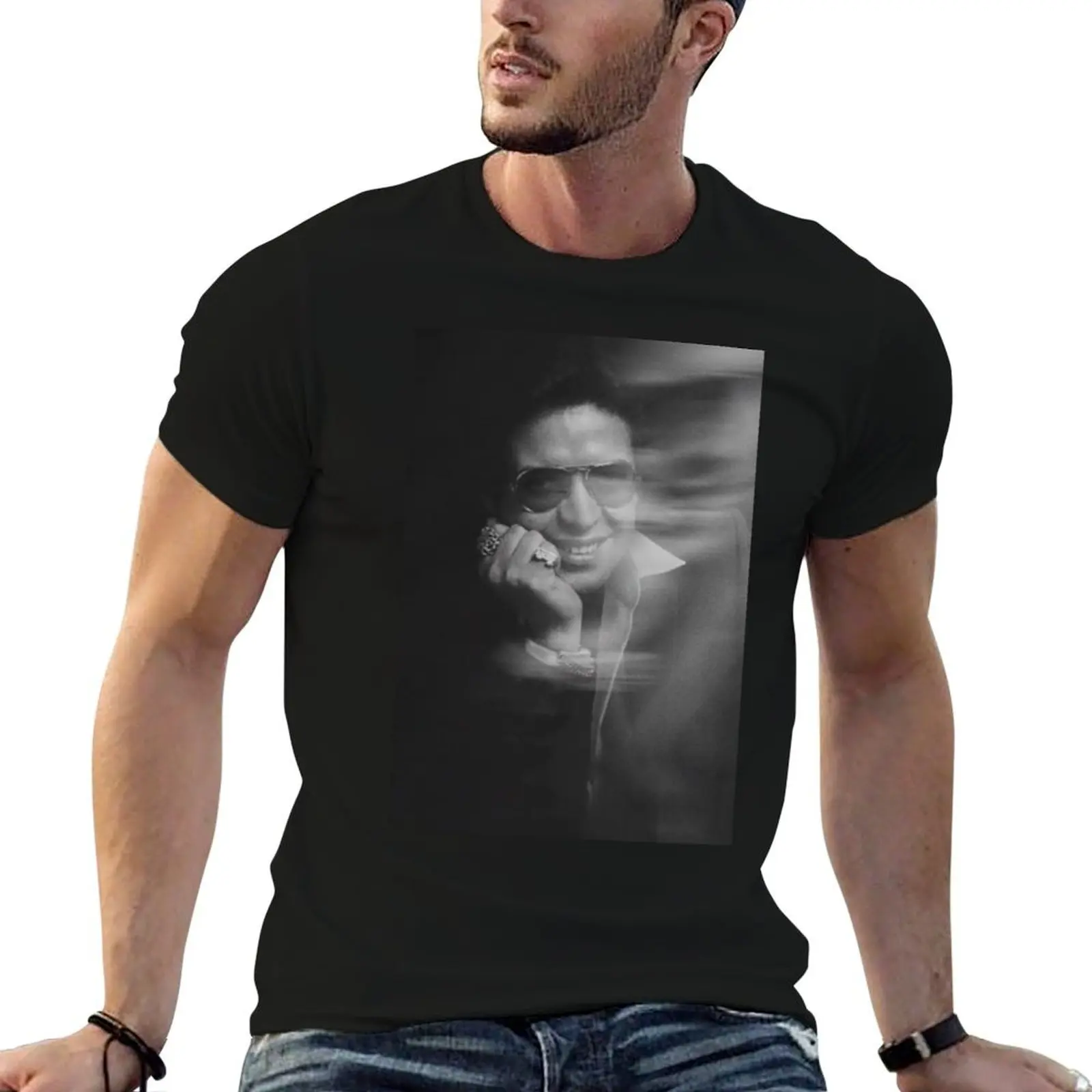 Hector Lavoe T-Shirt Basic Short Sleeve Cotton Blend T-Shirt