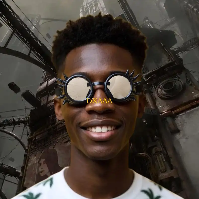 DXAA Occhiali Steampunk Occhiali Uomo Donna Industria Ospedale Lavoro Attrezzature pratiche Forniture per esperimenti scolastici