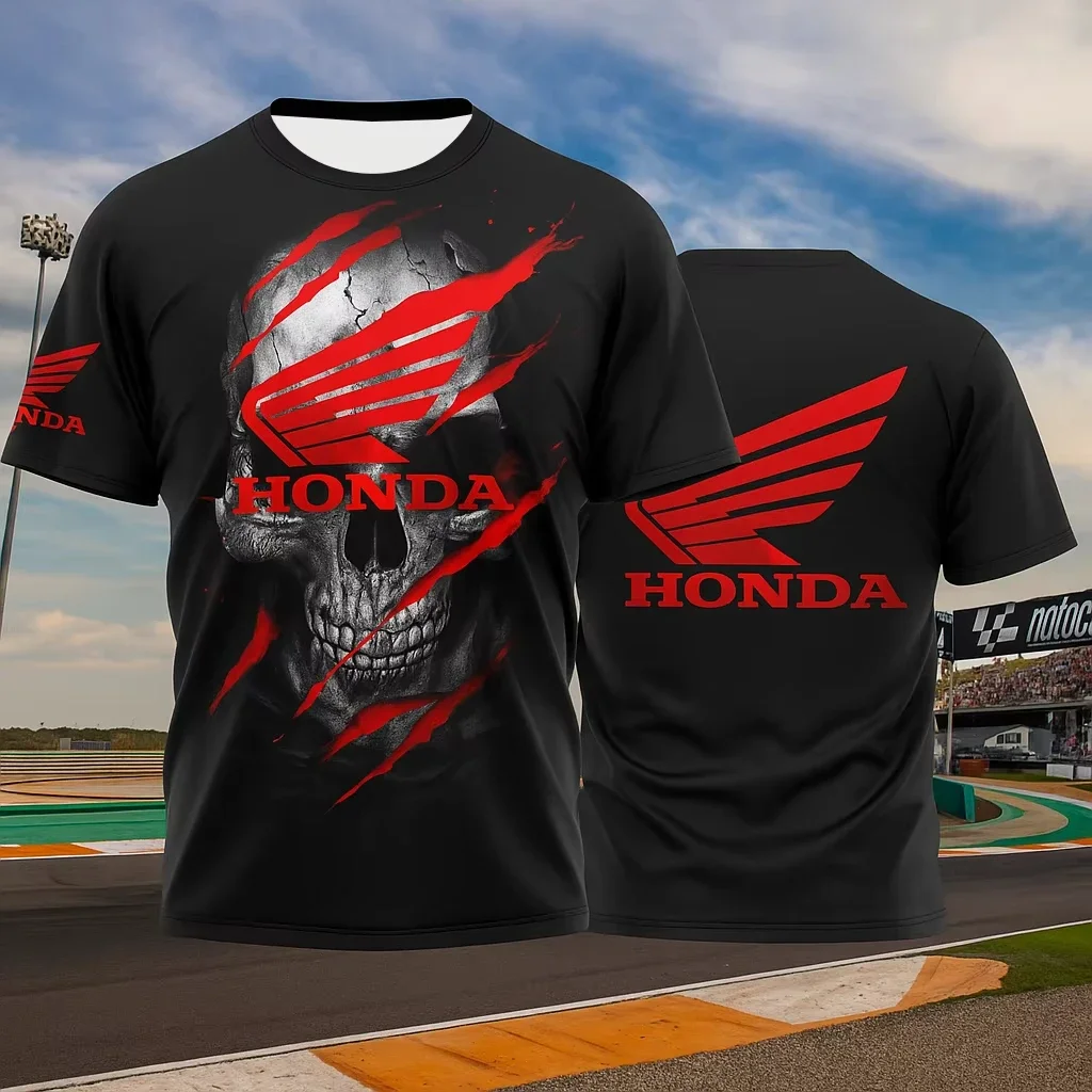 

Honda HRC Motorcycle Racing Men's Summer T-shirt Breathable Cotton Short Sleeve Sports Top