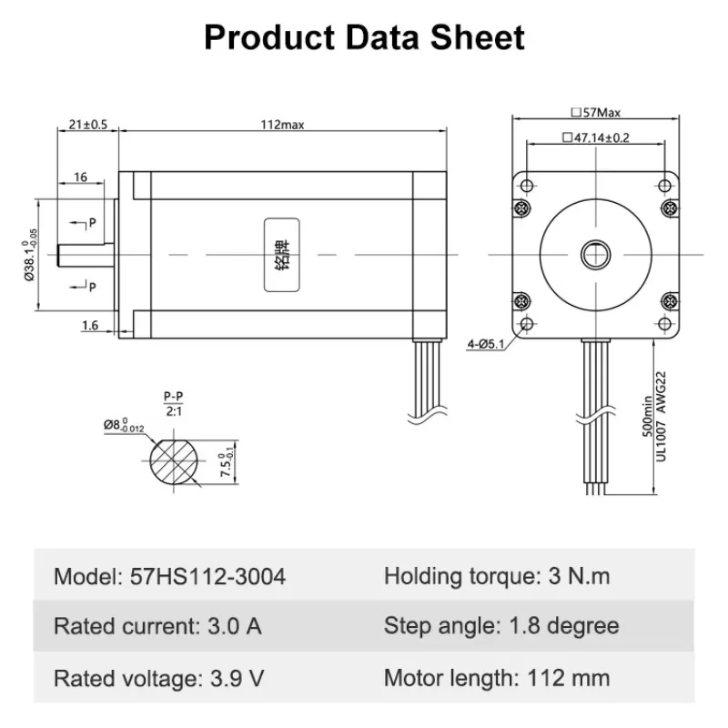 EU Stock 57*57*112mm Nema23 Hybrid Step Motor 3N.m 3.0A Nema 23 Stepper Motor for CNC Machines 3D Printers Robotic