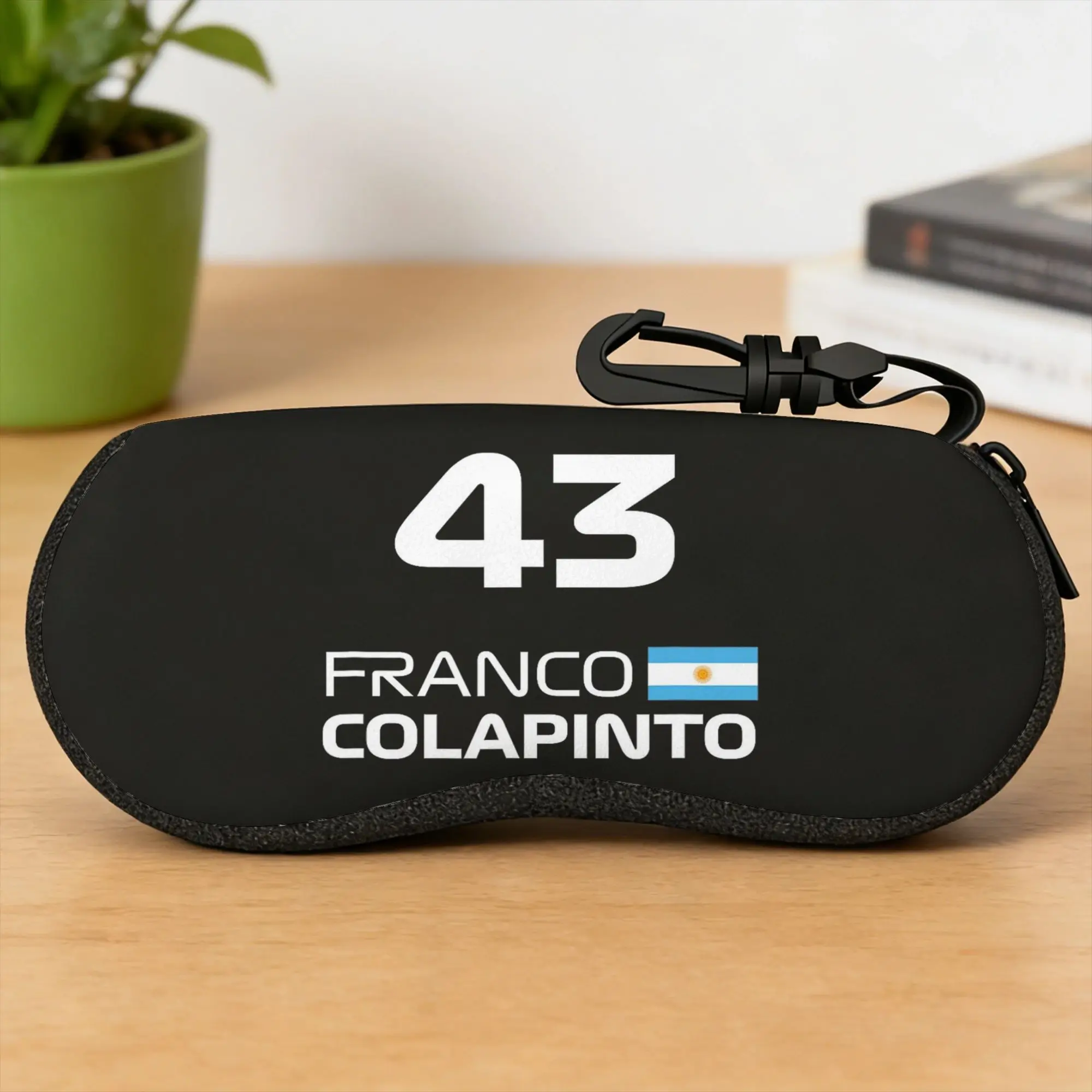 Racing Colapinto Franco FC43 Glasses Case Cover  Zip Sunglasses Pouch Classic Pocket Eyeglass Protector Unisex Eyewear Bag