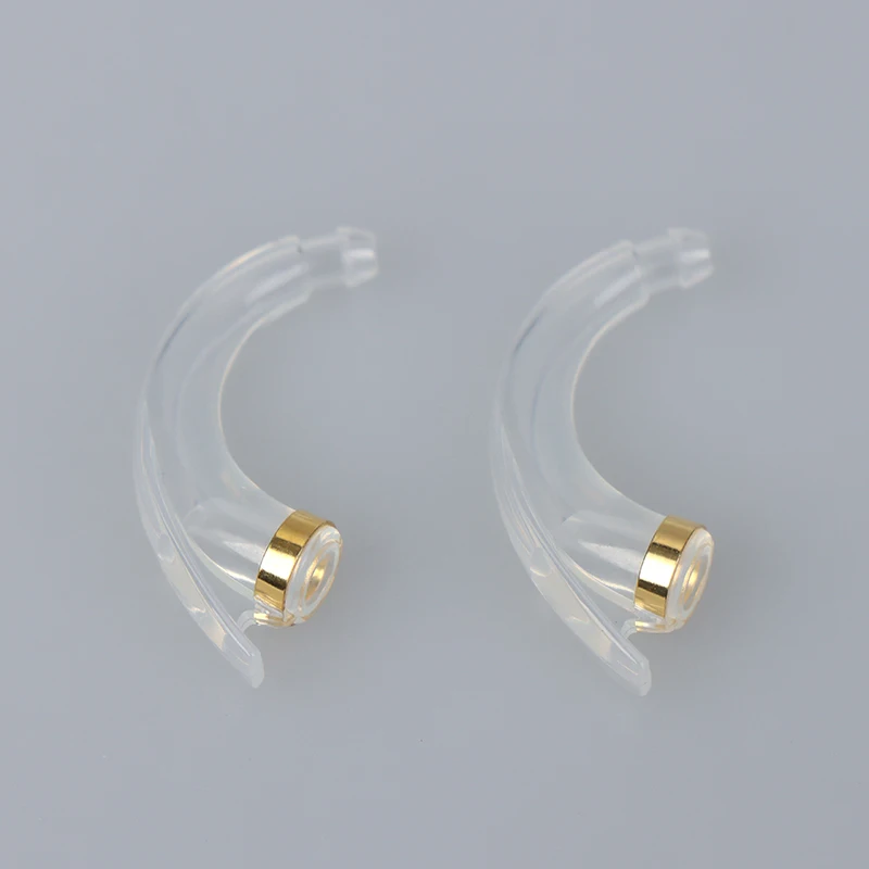 2Pcs Earmold Model Hook Anti-howling Elbow Tubing Connector for Ear Hearing Aid