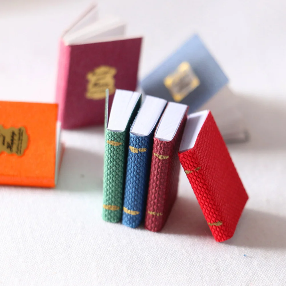 8 szt. Miniaturowe Książeczki Bezpieczne Delikatne Lekkie Łatwe do Przenoszenia Rekwizyty Fotograficzne Mini Dekoracje Domu Mini Książki Rekwizyty do Zdjęć