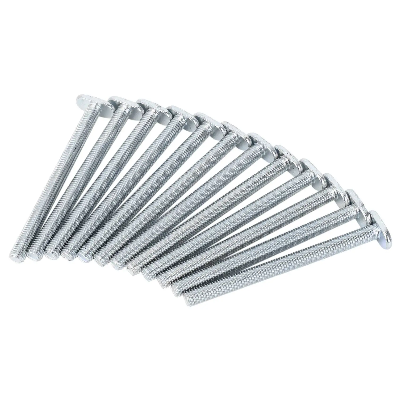 AT44-12Pcs Screw Bolt Fastener Tool M8x100mm Drop-In Stud T-Nut Sliding Bolt For 30 Series Miter Track Woodworking Tool