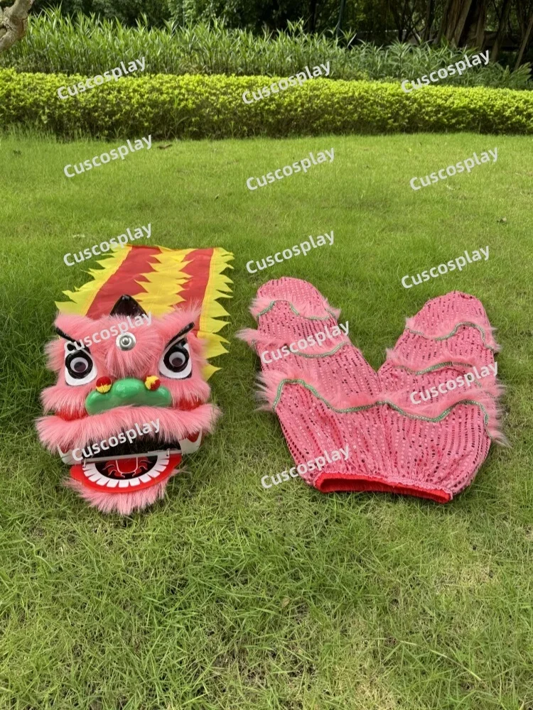 

Детский набор для танцев Лев ручной работы, костюм для китайского весеннего дня, традиционная культура, праздничный костюм