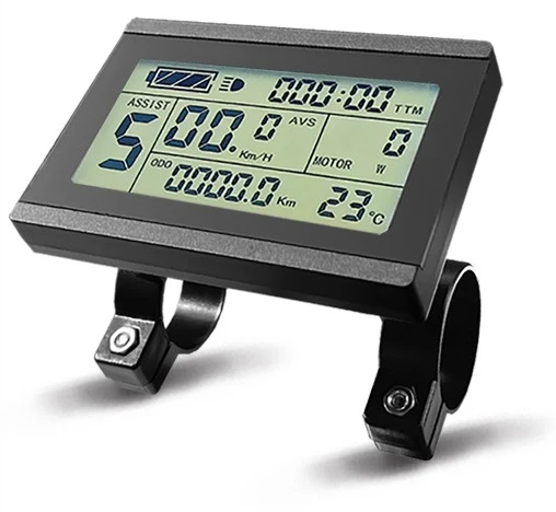 Bicycle mountain bike modified electric moped Quantum LCD large screen instrument waterproof connector