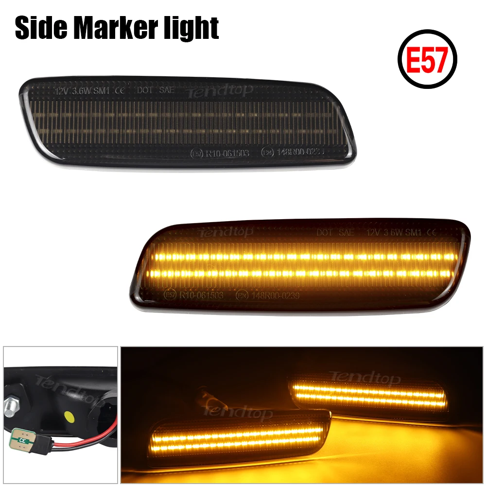 Car Front Bumper  LED Amber Side Marker Light Front Blinker Fender Lamp  For Lexus IS300 LS400 GS300 GS400 GS430 Toyota Prius