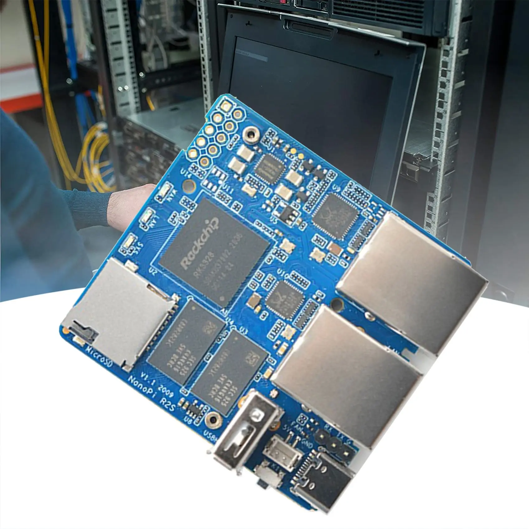 

AP-для Nanopi R2S для мини-маршрутизатора, одна плата, два порта Gigabit Ethernet, 1 ГБ оперативной памяти DDR4, плата разработки Openwrt/LEDE