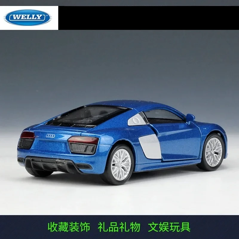 WELLY 1:36 2016 R8 V10 عالية محاكاة دييكاست سيارة سبيكة معدنية نموذج سيارة لعب الأطفال جمع الهدايا B112 دييكاست سبيكة سيارة #3