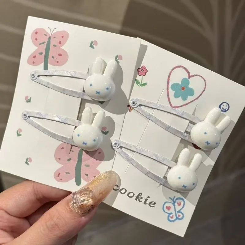 

New Kawaii Miff Rabbit BB Clip Sweet Girl Girl Side Bangs Clip Cute Cartoon Versatile Hair Clip Children's Toy