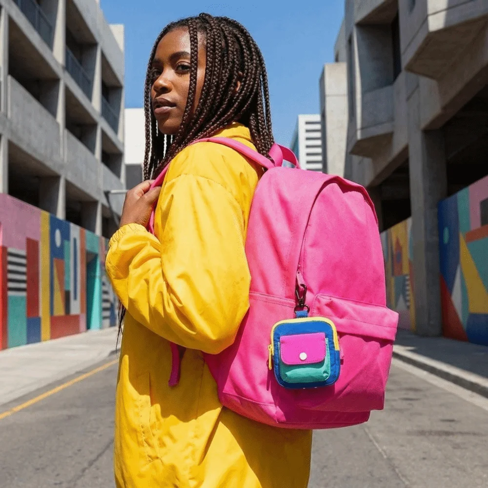 

Стильная портативная сумка для хранения с цветовыми блоками, на молнии, маленькая подвесная сумка, многофункциональный прочный чехол для наушников и монет