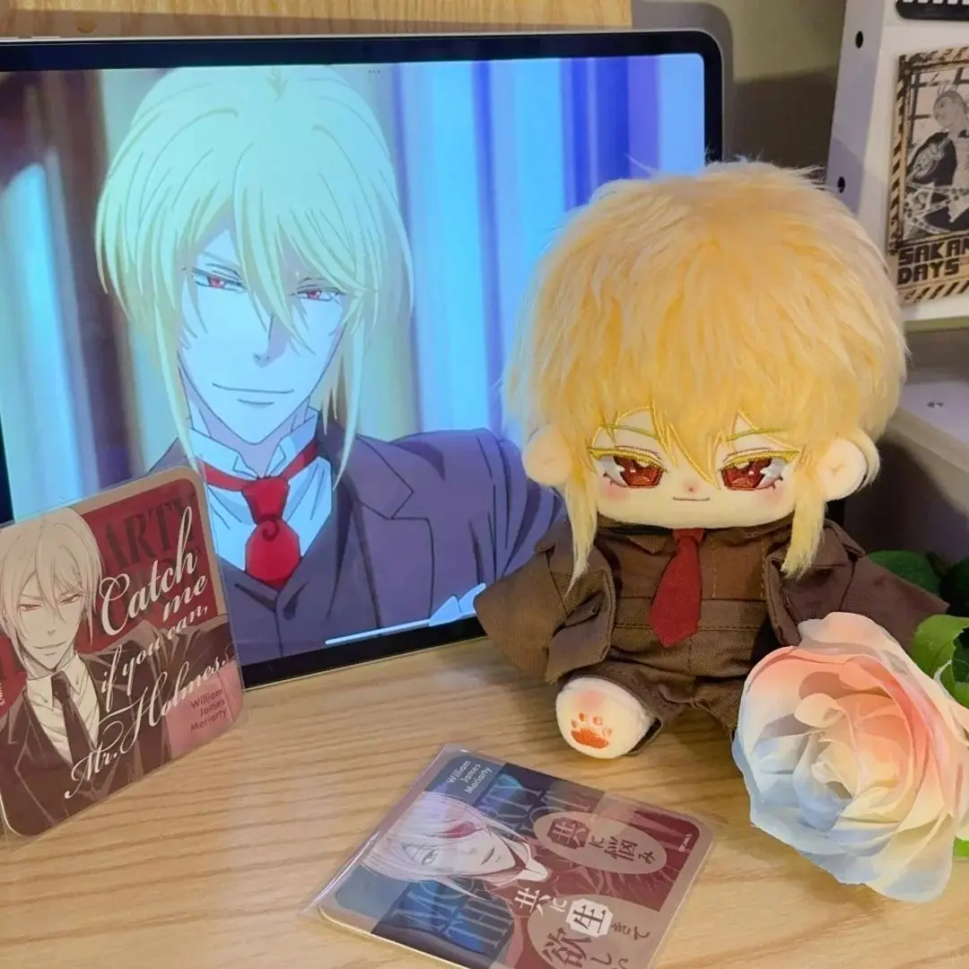 Muñeco de algodón de Anime MORIARTY THE PATRIOT William James con cuerpo, juguete de peluche suave para regalo de seguidores