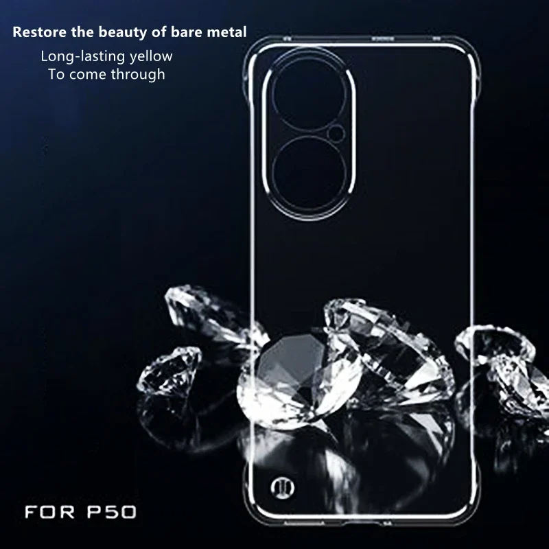 Totalmente transparente ultra fino borderless transparente caso protetor para huawei companheiro 20 30 40 pro telefone anti queda lnvisible capa