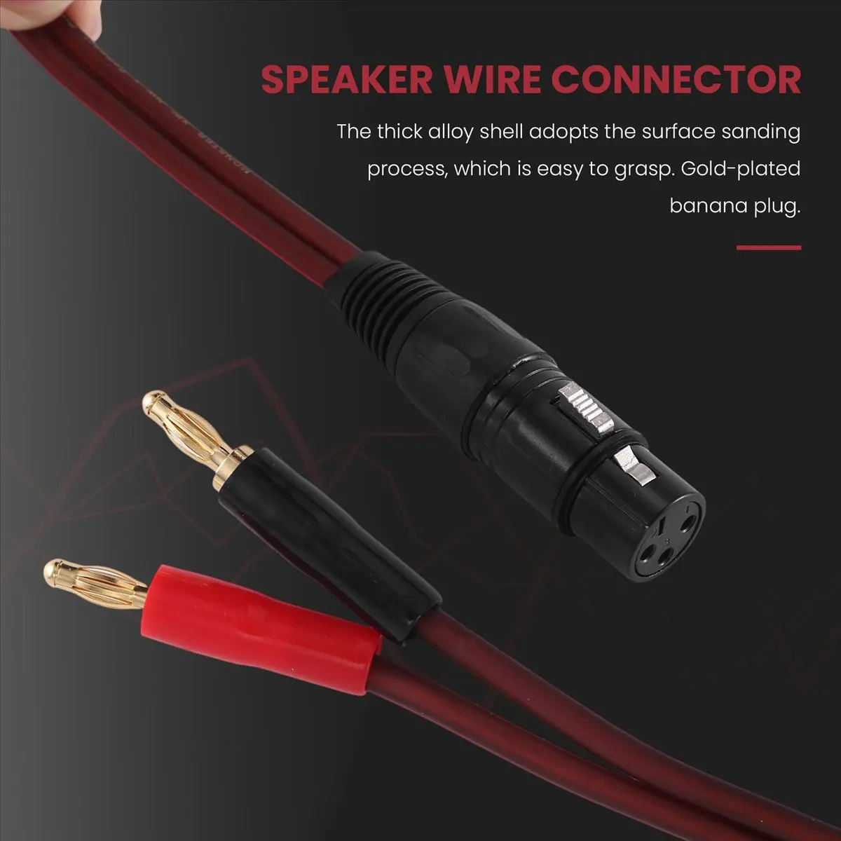 

#40K Consumer Electronics,XLR to Banana XLR 3 Pin Female to Dual Banana Plugs Audio Cable, HiFi (copper)