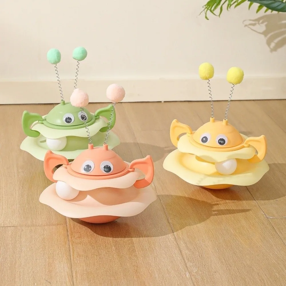 Plastic Cat Turntable Multi Tier Track Rolling Ball Bee Tumbler Spring Pom Poms Tumbler Structure Interactive Cat