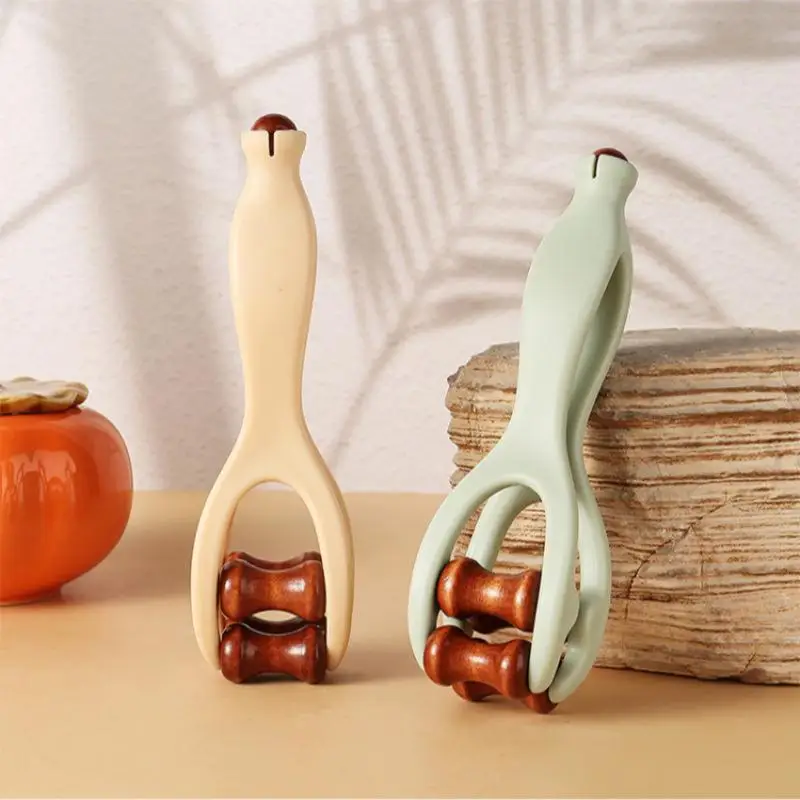 

Массажный ролик для пальцев из массива дерева с вращением на 360 градусов ° Массажер для пальцев с роликовым механизмом и клипсой, акупунктурная палочка для снятия напряжения с меридианов рук