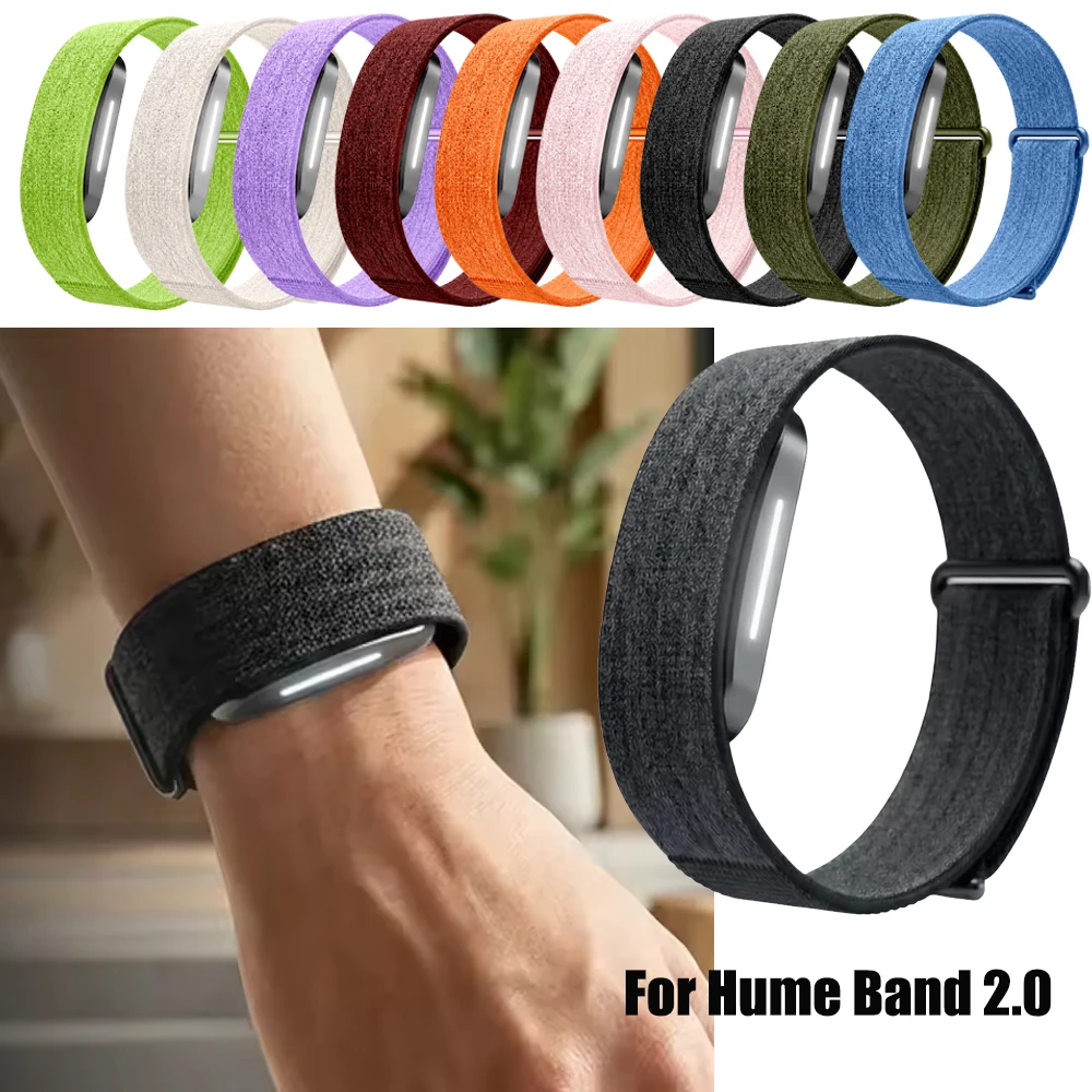 Nylon-Sportarmband für die Hume Band 2.0, gewebtes, verstellbares, schnelltrocknendes, feuchtigkeitsableitendes Stoffarmband, austauschbares Uhrenzubehör.