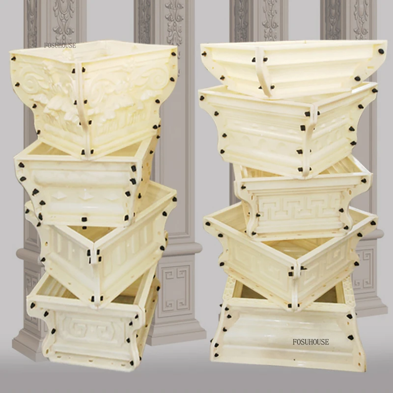 

Европейская квадратная форма для римских колонн для головы колонны, формы для колпачков для ног, виллы, домашних ворот, квадратные формы для колонн, литая цементная форма