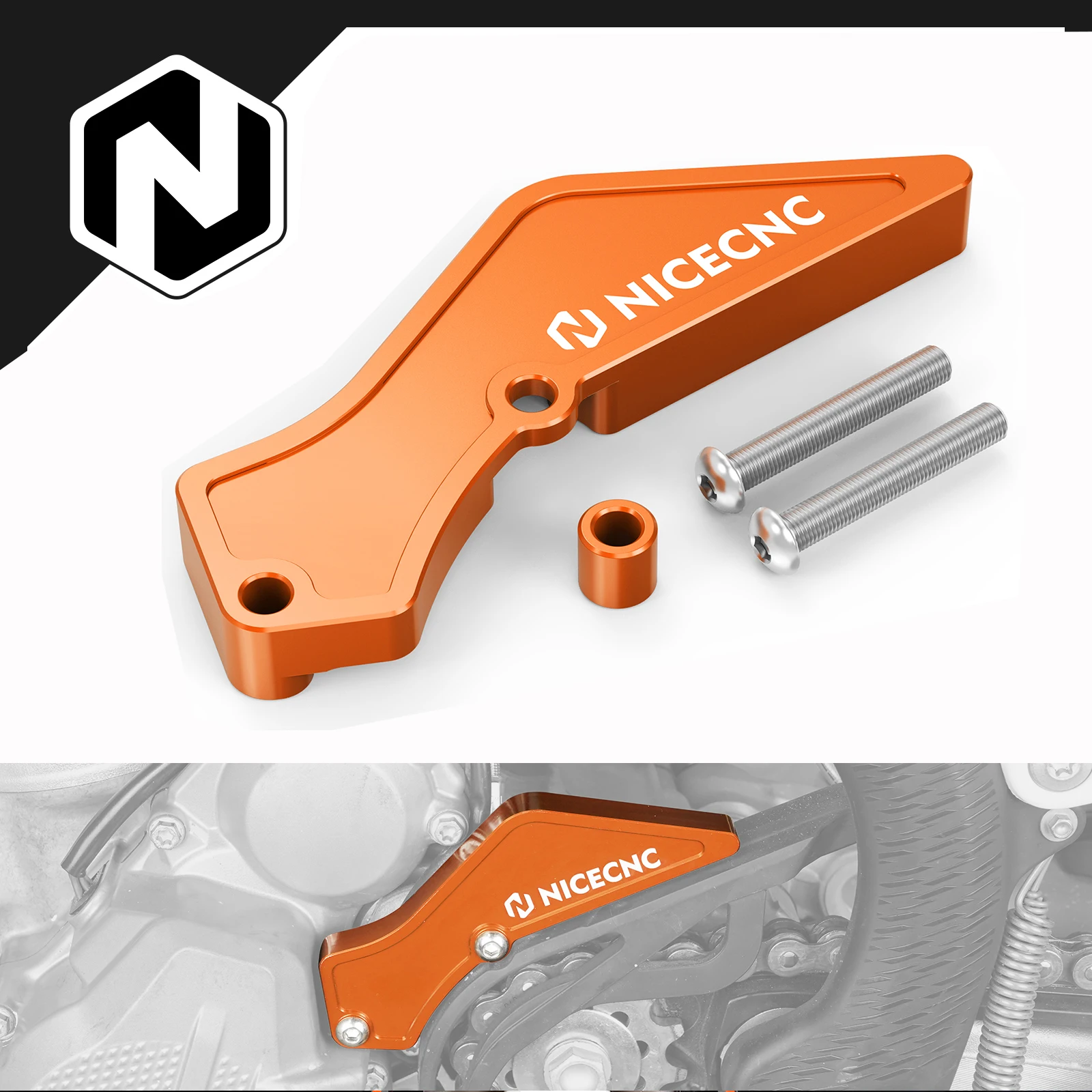 

NICECNC For KTM 350 EXC-F 2017-2023 4T Chain Case Saver Sprocket Guard 250EXC-F 17-23 250 350 SXF XC-F 2016-2022 350 XCF-W 20-22