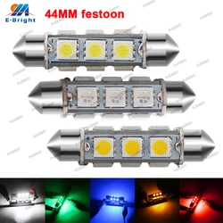 2PCS 44mm 578 212-2 Led Bulb 569 C5W 12V Festoon Bulb Car Interior Map Dome Reading Ceiling Pate Number Lamp White Festoon Bulb
