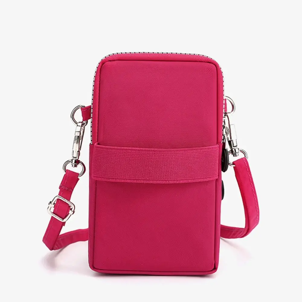 Cosmetic Bags Three Zippers Bags Mobile Phone Bag Korean Style Wallets Women Crossbody Bag Wrinkle Arm Bag Small Shoulder Bag