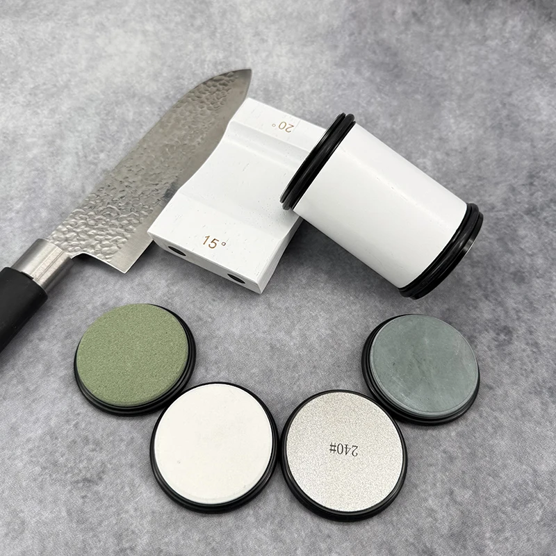

15/20° Special-shape Wooden Rolling Knife Sharpener Magnetic Knife Holder Sharpening Stone Portable Professional Sharpening Tool