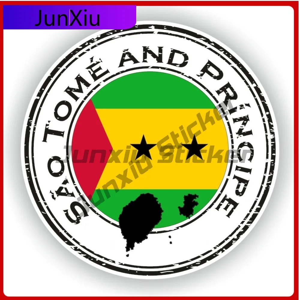 

Sao Tome And Principe Seal Round Flag Personalized Vehicle Decor Designed For Use On Car Body Bumper And Windows
