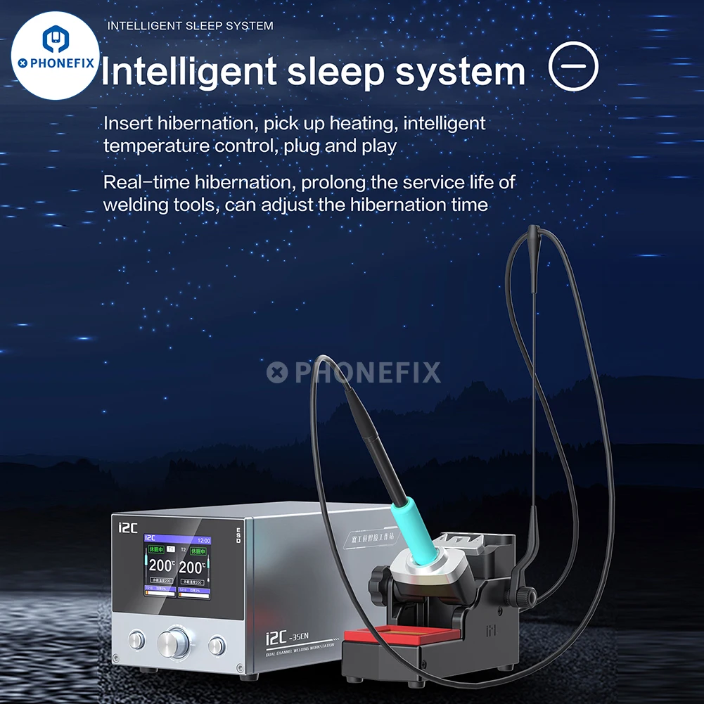 Imagem -04 - Estação de Solda Inteligente Dual Channel Hibernação Inteligente 2s Aquecimento Rápido T210 T115 Handle Irontips Pcb ic Solda Ferramenta I2c 3scn