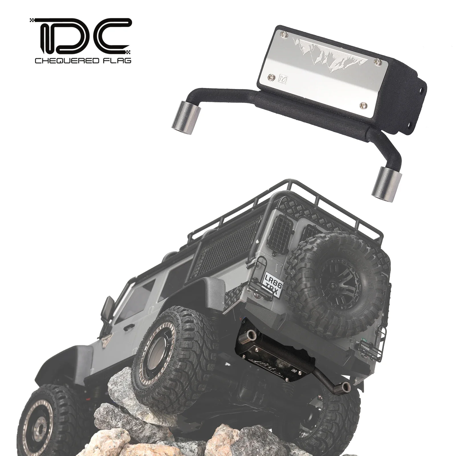 金属製燃料タンク,TRX4MディフェンダーD110 D90, RCクローラー,車のリモコン,4x4オフロード部品,DC 1/18エキゾーストパイプ用