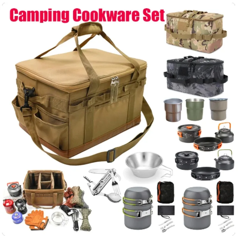 

30L-45L Camping Bag Outdoor Camping Storage Picnic Sundry Bag Cookware Stove Utensils Tool Kit Storage Camping Storage Box