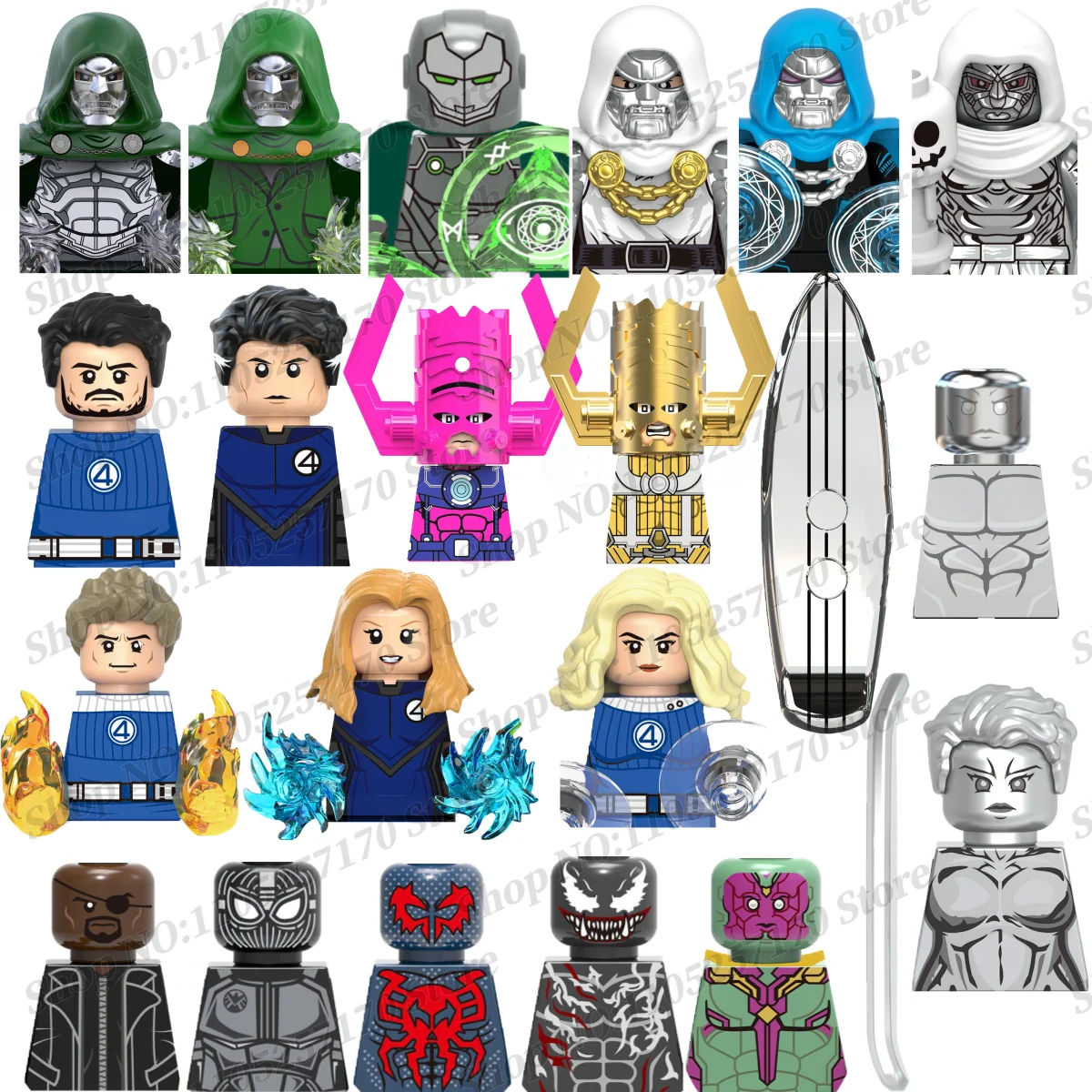 

Marvel The Fantastic Four brick toys Galactus Wasp Mini action assembly toy movie character building blocks