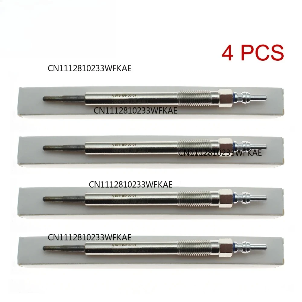 6731590001 NEW Glow Plugs 4 unit For Ssangyong Tivoli D16F 2015 2016 2017 2018 2019 2020 XLV SUV 2016+ 1.6 OEM# A6731590001