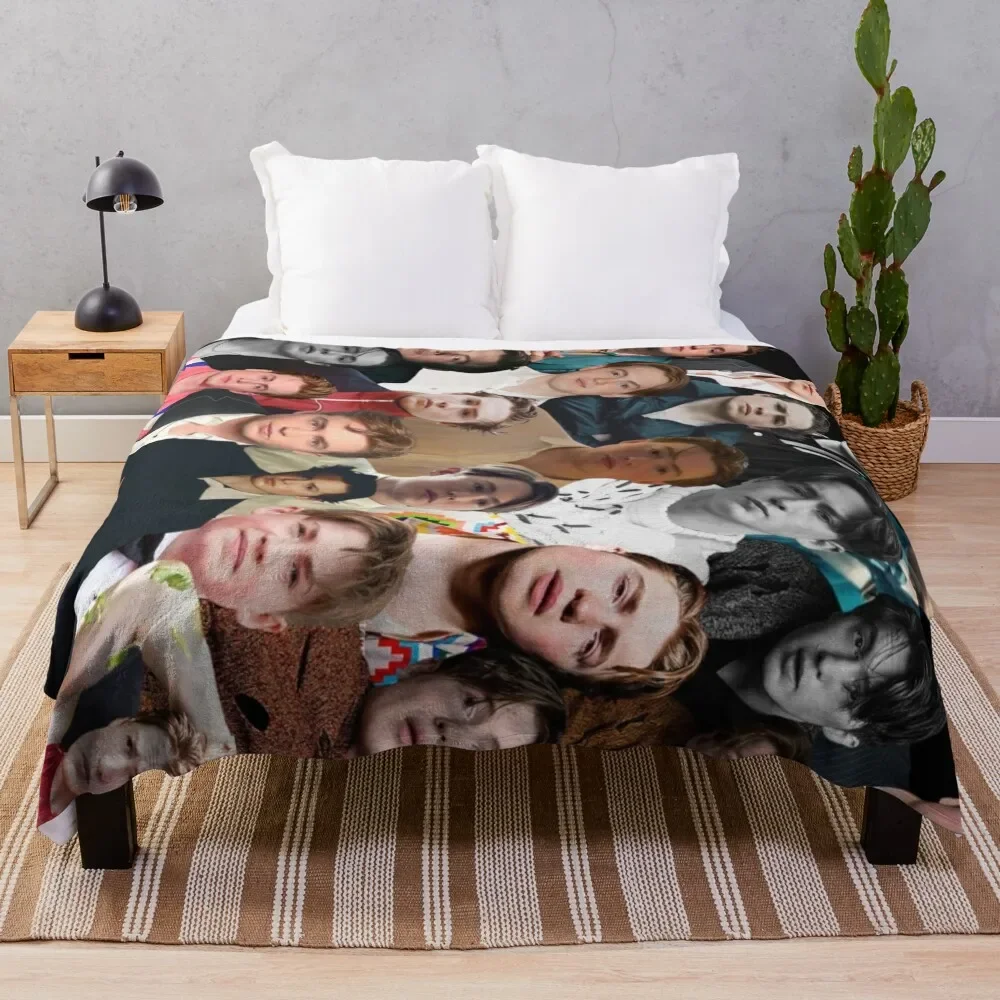 kit connor photo collage Throw Blanket Custom Cute Bed covers Blankets