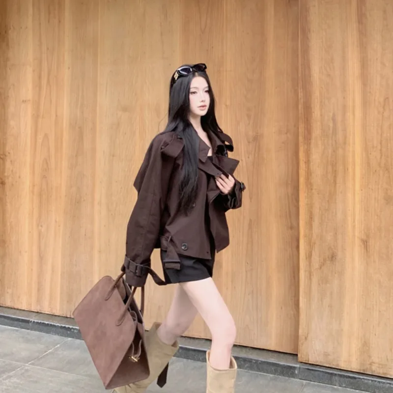 Sensacja w modzie lub Płaszcz Jesień Zima Nowy Długi Wyszczuplający Damski Płaszcz Wierzchni z Poliestru dla Kobiet Ja...