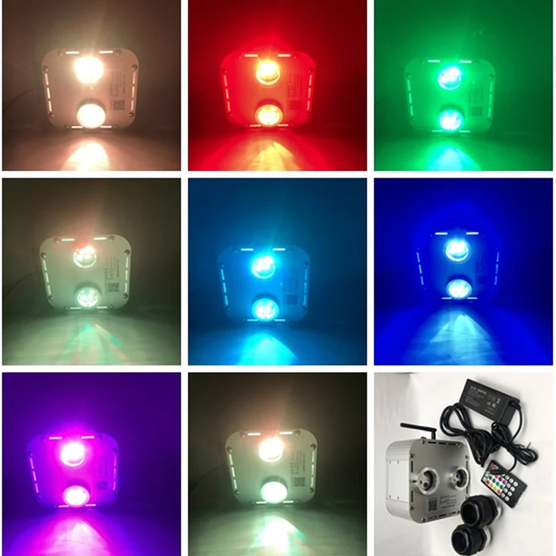 Imagem -04 - Twinkle 32w Rgbw Bluetooth App Duplo Ouvido Motor de Fibra Óptica Céu Estrelado Efeito Teto Luzes do Carro Led Todo o Cabo de Fibra Óptica