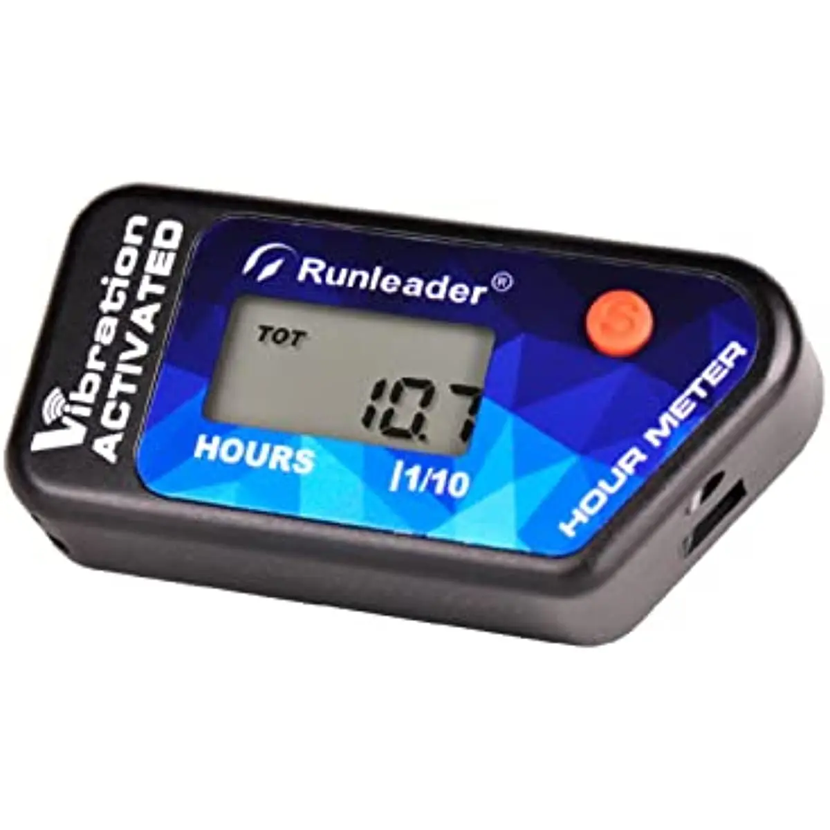 Vibration Operation Adjustable Sensitivity Digital Cordless Hour Meter Lock Down Easy Install Double Operation System Low Batter