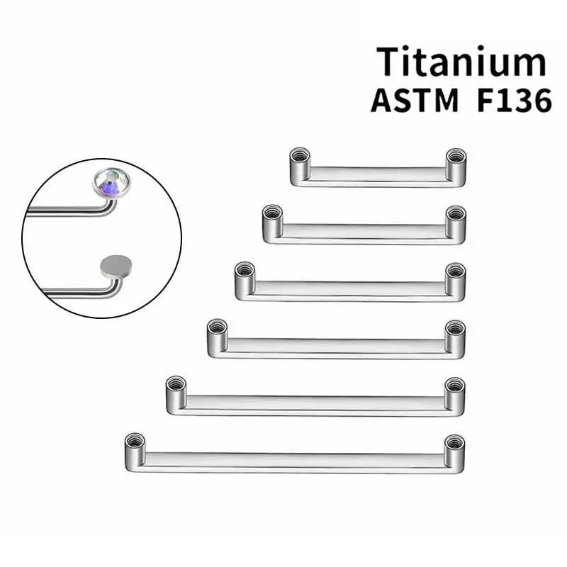 F136 Titanium Hide Dermal Anchor Internally Threaded Surface Bar Base Durable for All Occasions Body Piercing Use