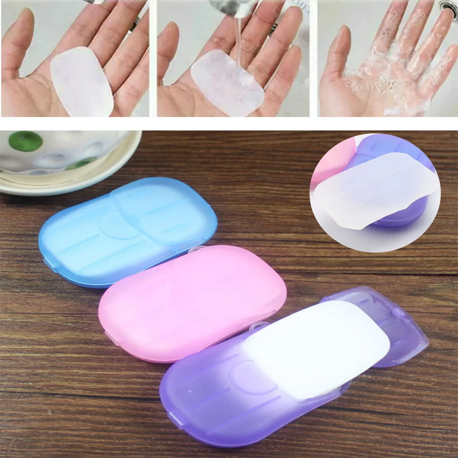 

20 шт., дорожная мыльная бумага, одноразовая удобная мыльная бумага для мытья рук, ароматические мини-ломтики мыла, аксессуары для ванной комнаты