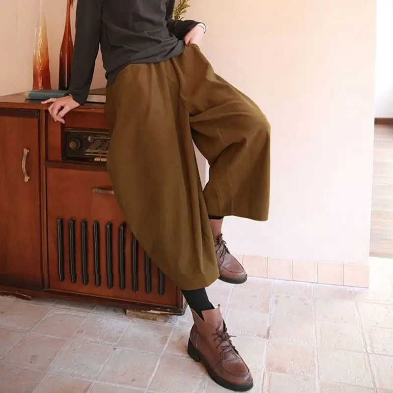 Women's Autumn Spring Pants Harem Pants Elastic Waist Harem Pants Melade Simple Comfortable Casual New Niche Versatile Skinny