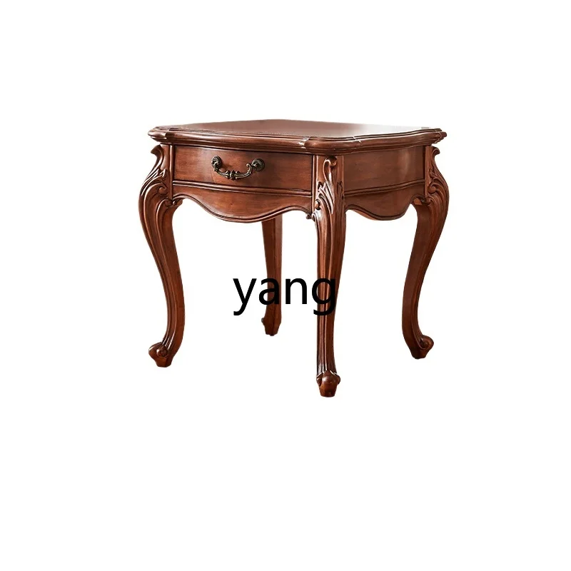 

CX all solid wood sofa living room corner bedside small table rack