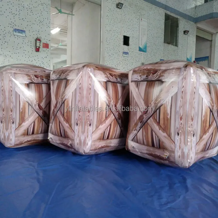 Box Shaped Inflatable Paintball Equipment, Inflatable Paintball Bunker Set