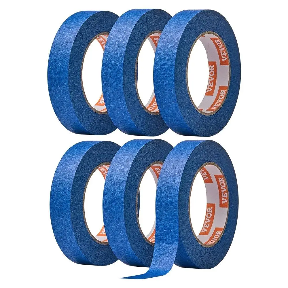 

Professional Painters Tape 1 Inch Wide 6 Rolls 60 Yds Blue Heavy Duty Easy Removal Durable Masking Tape for Painting