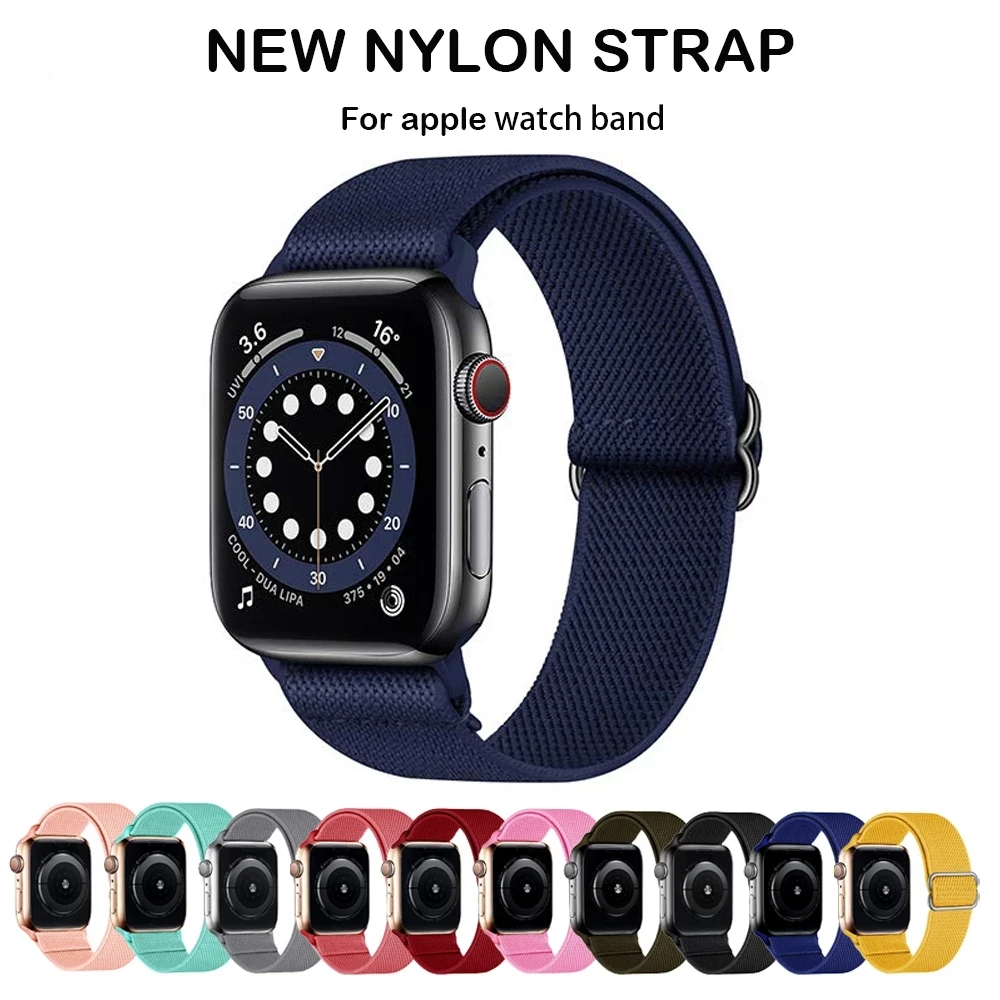 Elastisches Nylon-Schlaufenarmband für Apple Watch Ultra 2 49mm 11 10 46mm 42mm Armband IWatch 9 8 7 6 5 45mm 41mm 44mm 40mm