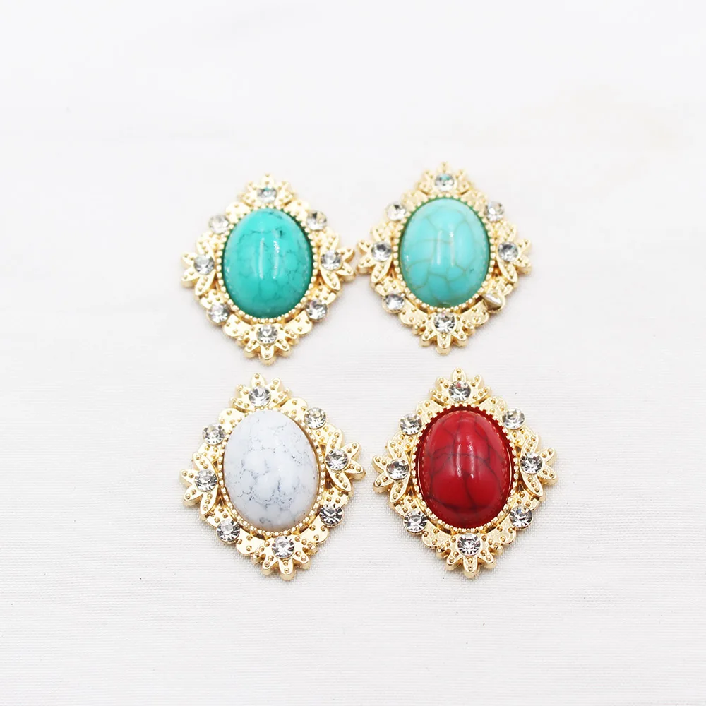 5pcs/OFXS Cross-border New Diamond Flower Plate Buckle Shoes Bags Accessories Alloy DIY Decorative Accessories