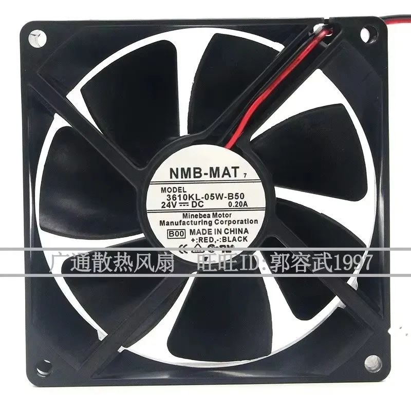 

Original 3610KL-05W-B50/B59 90 * 90 * 25MM 24V 0.20A 9CM dual ball frequency converter Cooling fan