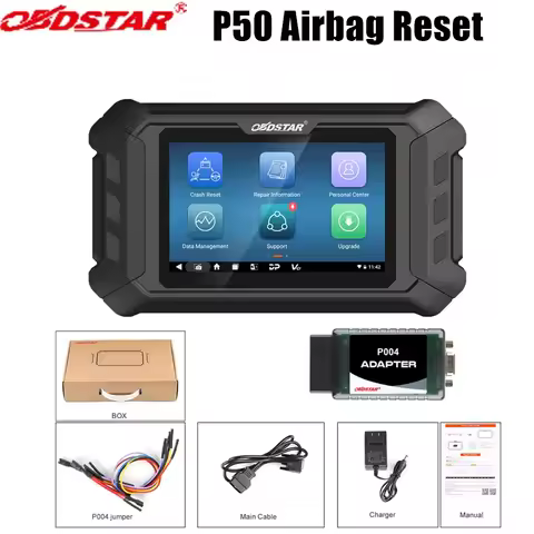 OBDSTAR P50 Airbag Reset Tool Covers 86 Brands and 11600+ ECU Part No. by OBD/Bench Support Battery Reset/ SAS Reset