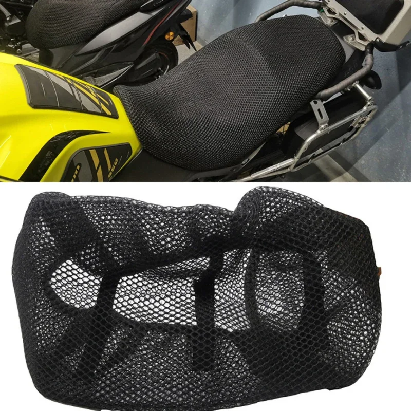 

Motorcycle 3D Mesh Fabric Anti-skid Pad Scooter Seat Cover Electric Cushion Bike Seat Breathable Cover Summer Covers New